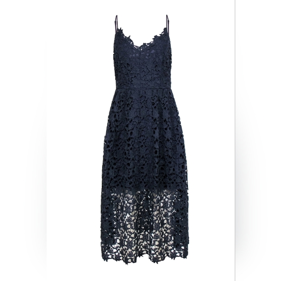 ASTR The Label NWT Navy Lace Midi Dress Sz XL - Picture 12 of 12
